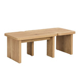 47.24*23.62 inch and 35.43*31.49 inch Rectangle Wood Detachable Coffee Table, Single L Shape W2317P233130