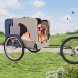 ZNTS Dog Bike Trailer, Breathable Mesh Dog Cart with 3 Entrances, Safety Flag, 8 Reflectors, Folding Pet 92880947