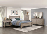 Gray Oak Finish Classic Transitional Bedroom Furniture 1pc Nightstand of 2 Drawers Open Bottom Shelf B011P210715