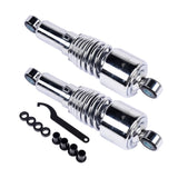 Chrome 10.5" Rear Shocks Absorbers Lowering For Harley Road King Tour Glide FLT Dyna 1991-2016 24938032
