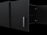 Wall Storage Cabinet 20" H, Two Doors, Three Internal Shelves, Black B097132955