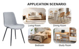Comfortable Linen-Cotton Dining Chair Set - Four Pieces in Light Gray.Integrated Seat and W1151P230557