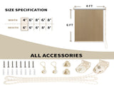 6'X6' sesame-colored HDPE spliced roller shutter 11108147