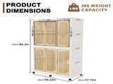 Portable Wardrobe Closet Storage Organizer for Clothes,Clothes Dresser,6 Magnetic Doors-6 Cubes & 2 W2699P327123