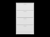 Kobuk 4 Door Shoe Rack, 4 Shelves, White B097P480475