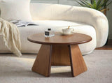 23.23" Round Side, Small Wood Coffee with Three Slanted Legs, Modern Minimalist Accent W3158P540536
