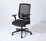 Complus Polyester Seat Pro Ergonomic High Back Office Task Mesh Chair 27"H in Black Color With Arms B091P340129