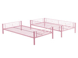 METAL BUNK BED PINK Twin Over Twin W311P201415