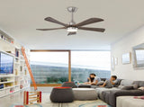 42" 5PCS Solid Wood Blades Ceiling Fan with Lights Remote Control,Quiet DC Motor 3 Blade Ceiling W3596P460832