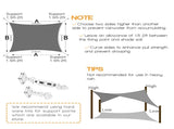 12'X16' Dark Grey HDPE sunshade sail 11002257