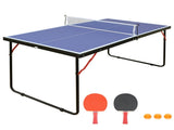 Table Tennis Table Foldable & Portable Ping Pong Table Set with Net and 2 Ping Pong Paddles for 00961253