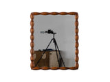 Mid-Century Modern Mirror with Solid Wood Frame,Wall-Mounted High-Definition Non-deformable Bedroom W3158P297411