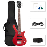 ZNTS GW101 36in Small Scale Electric Bass Guitar Suit With Mahogany Body SS 03924331