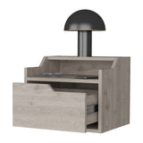 Florence Floating Nightstand with Drawer and Dual-Shelf Display B128P148916