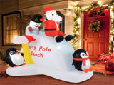 6 Feet Penguins and Santa Decoration 91721831