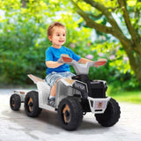 6V Kids Electric ATV, Toddler Ride on Car with Trailer, Music, Bluetooth Power Display for Boys W2181P160385