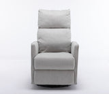 038-Cotton Linen Fabric Swivel Rocking Chair Glider Rocker Recliner Nursery Chair With Adjustable W527134470