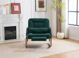 Corduroy Nursery Rocking Chair w/ Pull-out Footrest, Adjustable Backrest 100&deg-160&deg, Oversized 14242393