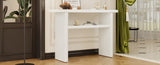 ZNTS TREXM Elegant Minimalist Console Table with Rounded Edges and Sturdy Shelf Design for Entryway, N715P195554K