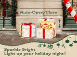 12in Motorized Pop-up Gift Box with Reindeer, Outdoor Christmas Decorations with Motor & 60 LED 79548883