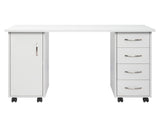 Manicure Nail Table with Drawer White 76449024