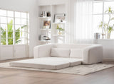 71" 2-in-1 Pull Out Foldable Loveseat Sofa Bed with Armrest & Backrest Pillows, Convertible Chenille W3118P388899