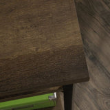 L-Shaped Desk with Rustic Style, Brown finish B356P367890