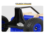 Heavy Duty Steel Wooden Side Support Cargo Wagon with 10" All-Terrain Air Tires, Up to 220lb Load 32834539
