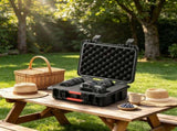 Weatherproof Hard Case with Pre-cut Foam, Heavy Duty Protective Dry Box with Retractable Pull 58994450