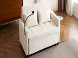 56.9" Loveseat Sofa Pull-out Sofa Bed Sleeper Sofa with a Reversible Backrest Cushion, Side Pockets, N719P208853A