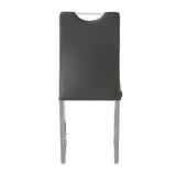Modern Charcoal PU dining chair, cloth upholstered chair, electroplated metal chair legs, suitable W210P224289
