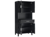 70.9" High Freestanding Tall Bathroom Cabinet with a Drawer, 2 Cabinets, 4 Soft-Close Doors, 2 N729P272001B