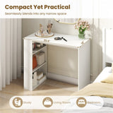 White Computer Desk with Bookshelf 02690440