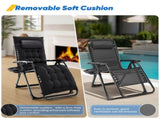 Zero Gravity Lounge Chair, Heavy-Duty Folding Recliner for Patio & Lawn with Adjustable Backrest, 98941858