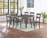 2pc Transitional Dining Side Chair Ladder Back Wooden Dining Room Furniture Gray B011P264091