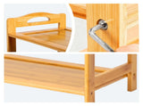 26.38*9.68*37.4in 5-Tier Portable Bamboo Shoe Rack, Natural Wood Color 80222555