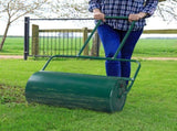 Oshion 24in Lawn Roller Iron Cylindrical Garden North America Black 30496628