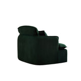 Convertible Compressed Sofa Chair with Ottoman, Modern Corduroy Fabric Armchair for Small Spaces, 37809310