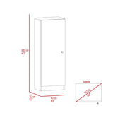 Belleria Single Door Pantry Storage Cabinet with Four Interior Shelves -Black B07091832