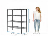 4-Tier Storage Shelf Unit,48-Inch Metal Wire Shelving Rack ,Adjustable Layer 83453508