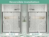 50-54" W x 71" H Piovt Swing Glass Shower Door,Pivot Frame Sliding Shower Door with 1/4" Clear W2122P199035