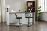 Set of 2 Rattan Bar Stool, 360 Swivel Bar Chair, Counter Height Chair with Footrest for Kitchen, W1752P217911