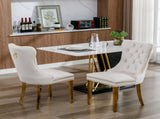 Furniture,Modern, High-end Tufted Solid Wood Contemporary Velvet Upholstered Dining Chair with 80440132