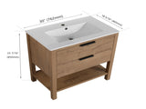 30 Inch Bathroom Vanity Plywood With 2 Drawers -BVB01030IMO W99980936