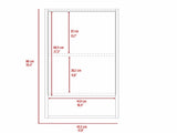 Burlington Rectangle Medicine Cabinet with Mirror Black Wengue B06280281