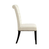 Set of 2 Fabric Upholstered Dining Chairs, Beige B016P224580