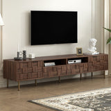 Mid Century TV Stand 2 Drawers, Media Console Table for TVs up to 85'', Entertainment Center N710P193724Q