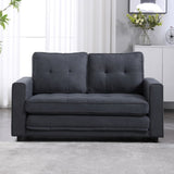 ZNTS {}3-in-1 Upholstered Futon Sofa Convertible Floor Sofa bed,Foldable Tufted Loveseat W2325P143935