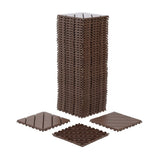 Plastic Interlocking Deck Tiles,44 Pack Patio Deck Tiles,12"x12" Square Waterproof Outdoor All W206P150114