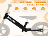 Toddler Balance Bike for 2-5 Years - Adjustable Height, 6.3LBS Lightweight & 11" Foam Tires-Black 40213310